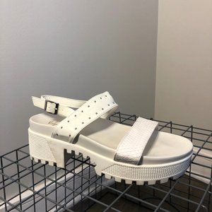 White Platform Sandles